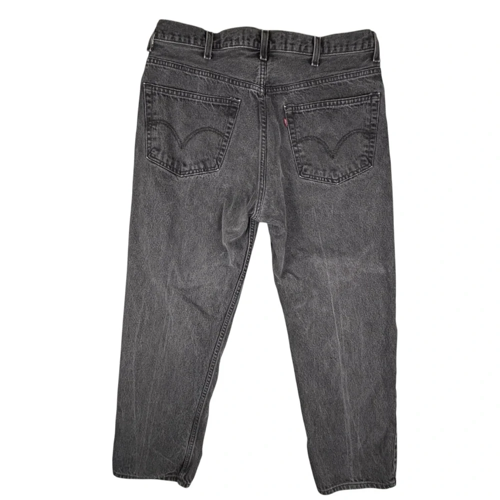 Levi's 550 Jeans Mens 38X32‎ Black Relaxed Fit Straight Distressed (Fit 38x30)